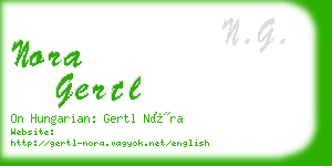 nora gertl business card